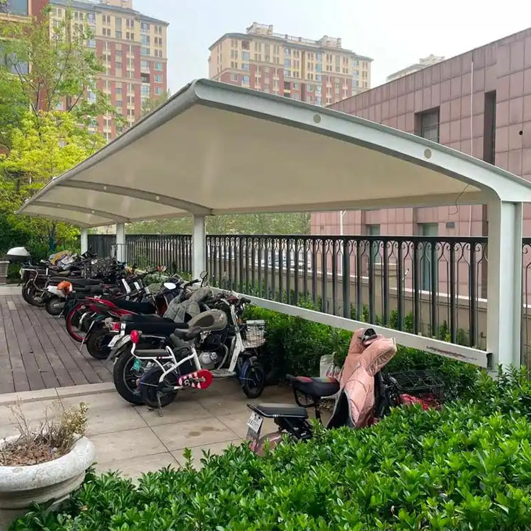 广安膜结构电动车棚